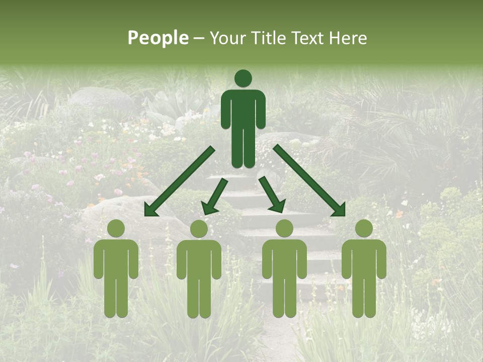 English Gardening Green PowerPoint Template
