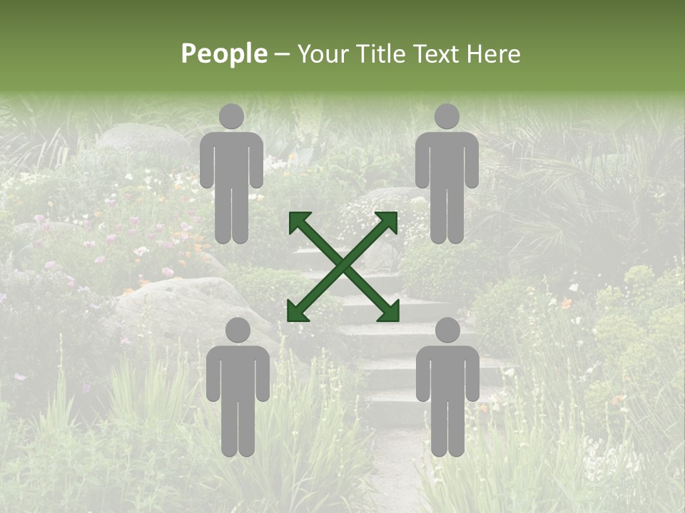 English Gardening Green PowerPoint Template