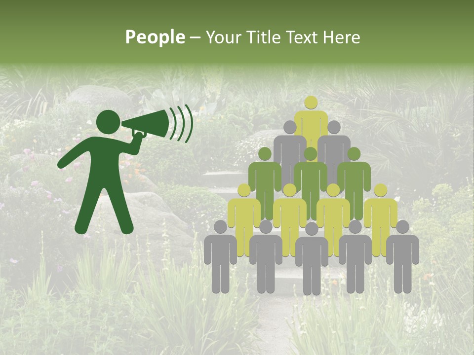 English Gardening Green PowerPoint Template