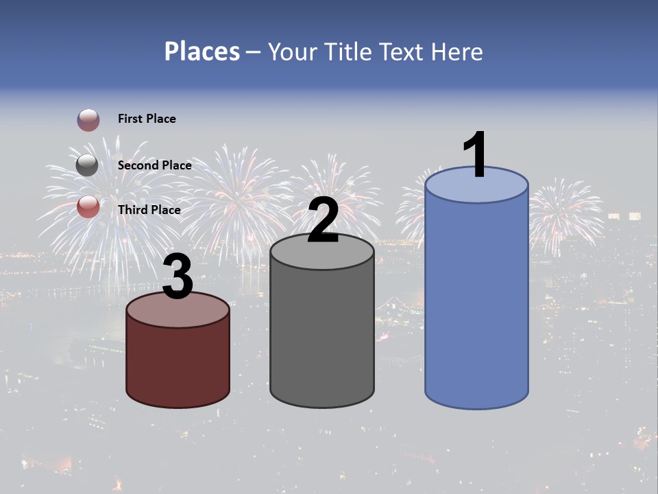 Night West Side Fourth Of July PowerPoint Template
