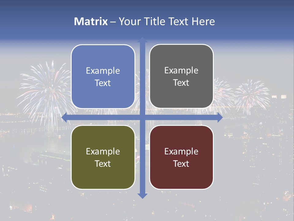 Night West Side Fourth Of July PowerPoint Template