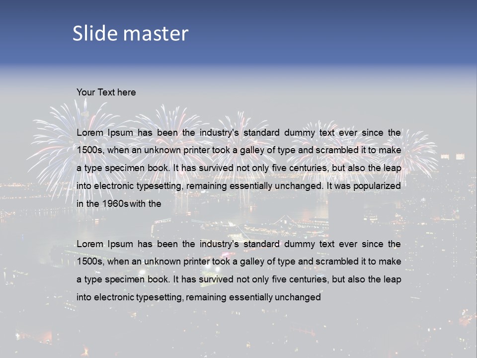 Night West Side Fourth Of July PowerPoint Template