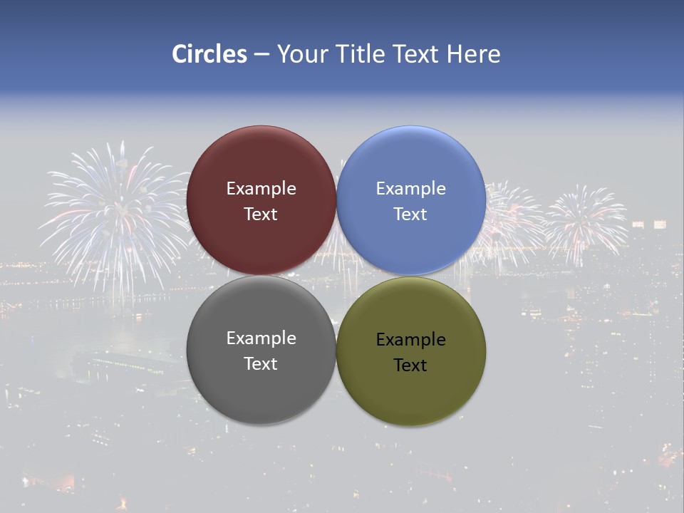 Night West Side Fourth Of July PowerPoint Template