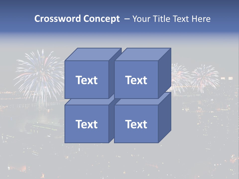 Night West Side Fourth Of July PowerPoint Template