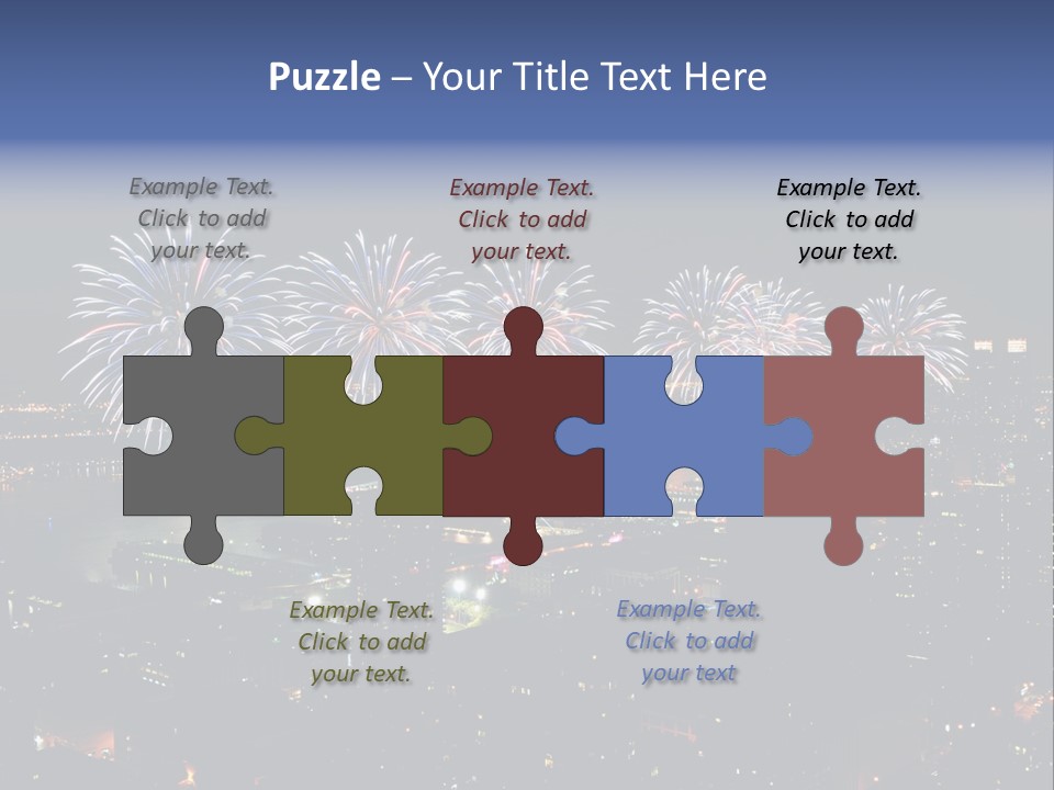 Night West Side Fourth Of July PowerPoint Template