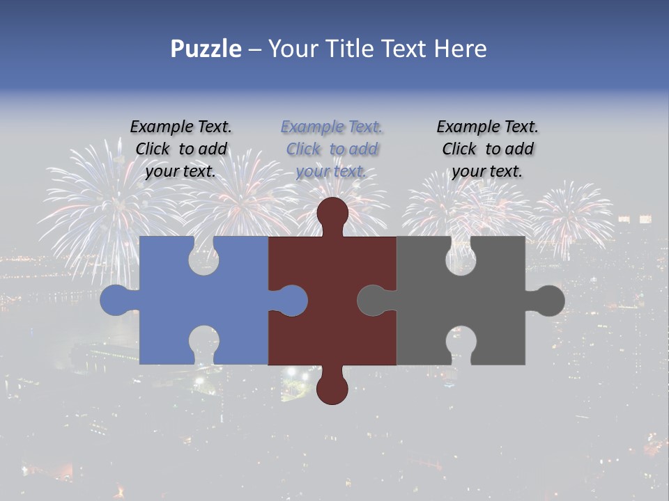 Night West Side Fourth Of July PowerPoint Template