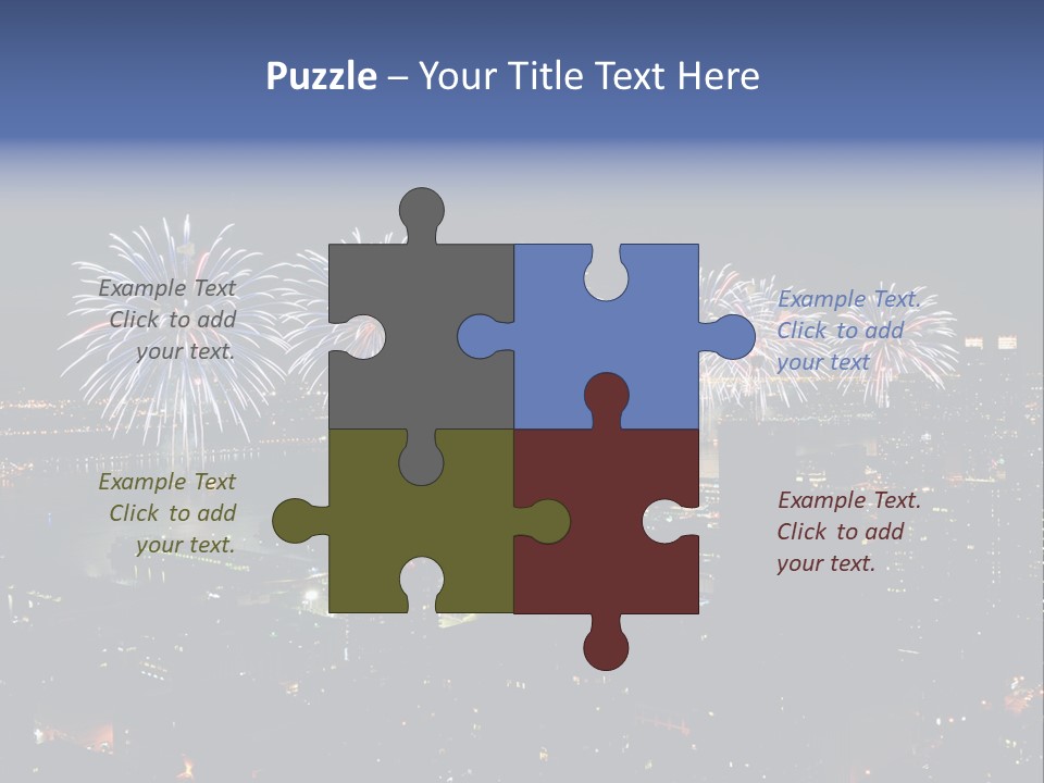 Night West Side Fourth Of July PowerPoint Template