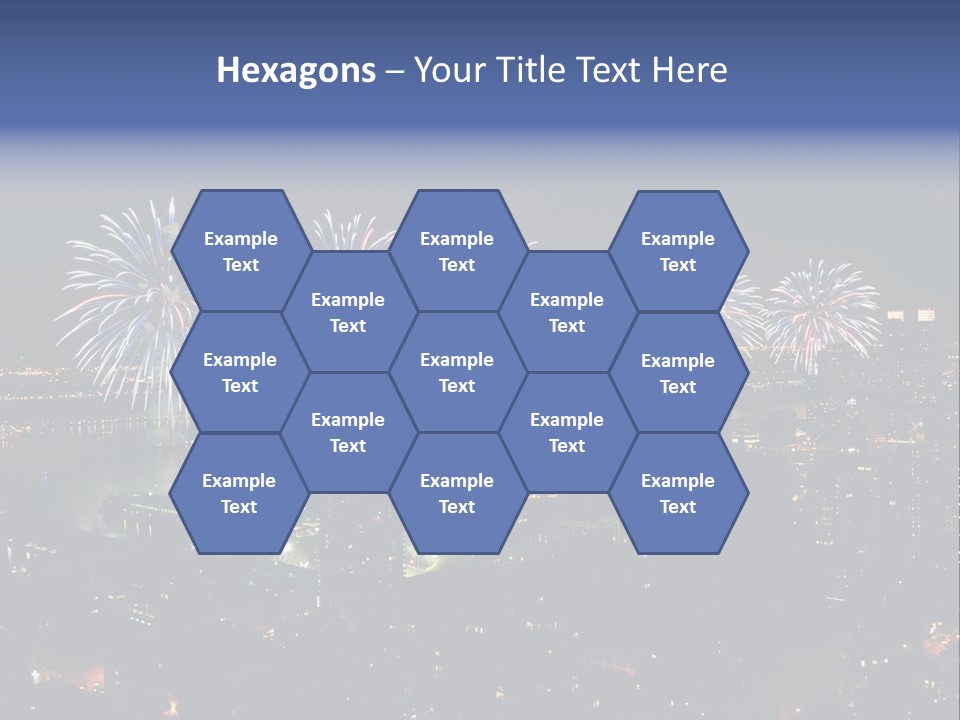 Night West Side Fourth Of July PowerPoint Template