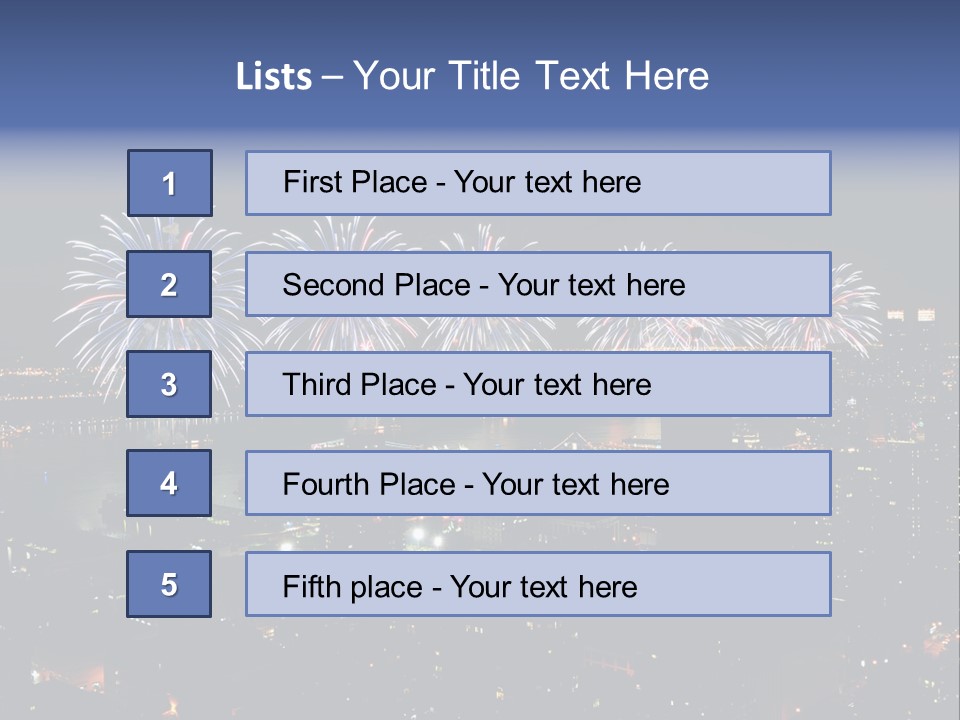 Night West Side Fourth Of July PowerPoint Template