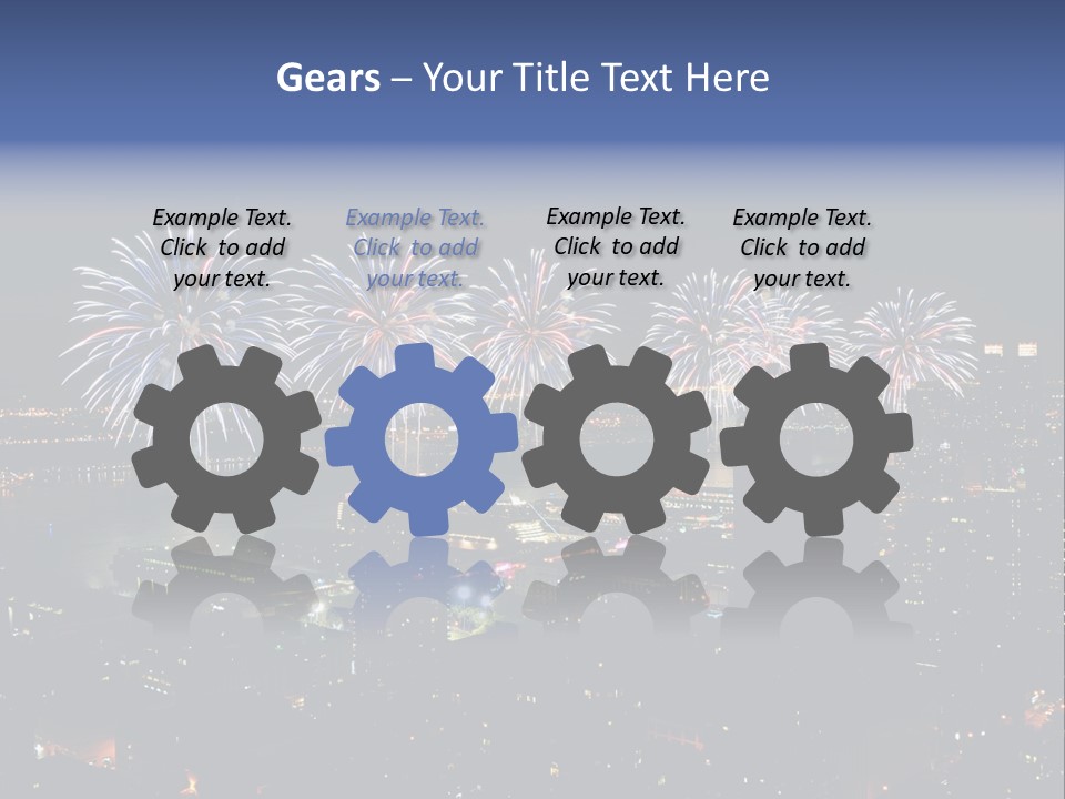 Night West Side Fourth Of July PowerPoint Template