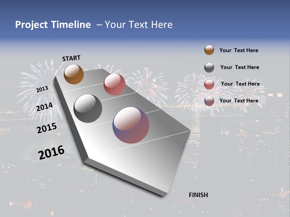 Night West Side Fourth Of July PowerPoint Template