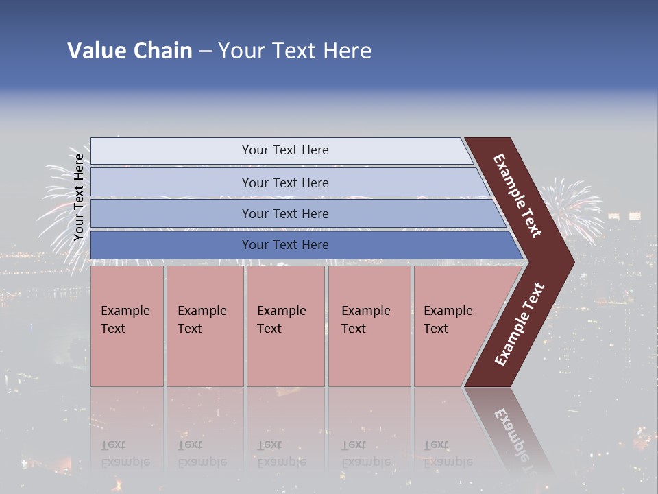 Night West Side Fourth Of July PowerPoint Template