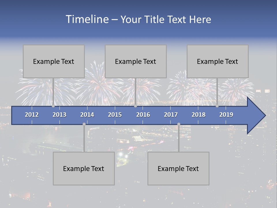 Night West Side Fourth Of July PowerPoint Template