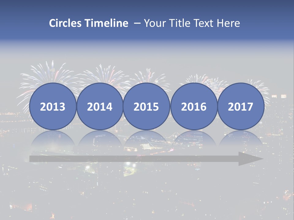 Night West Side Fourth Of July PowerPoint Template