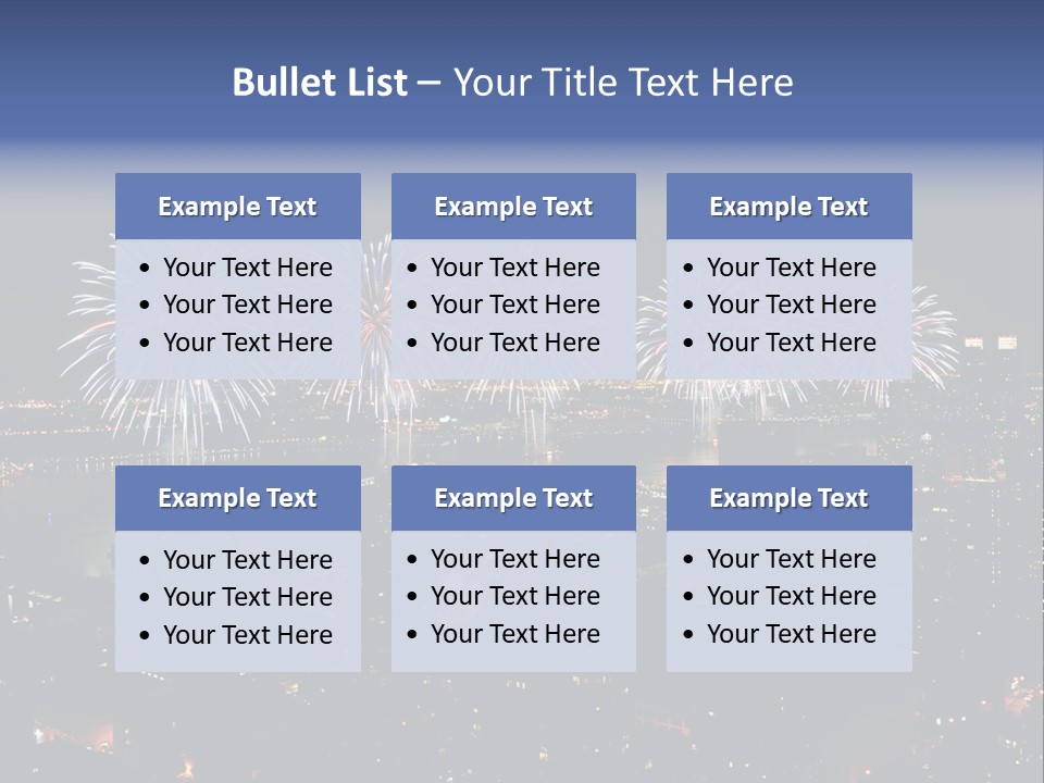 Night West Side Fourth Of July PowerPoint Template