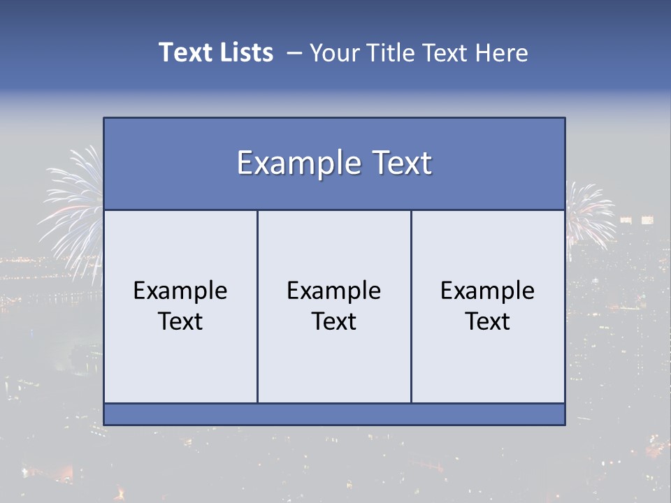 Night West Side Fourth Of July PowerPoint Template