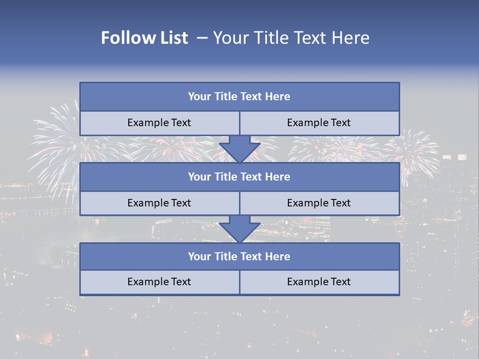 Night West Side Fourth Of July PowerPoint Template