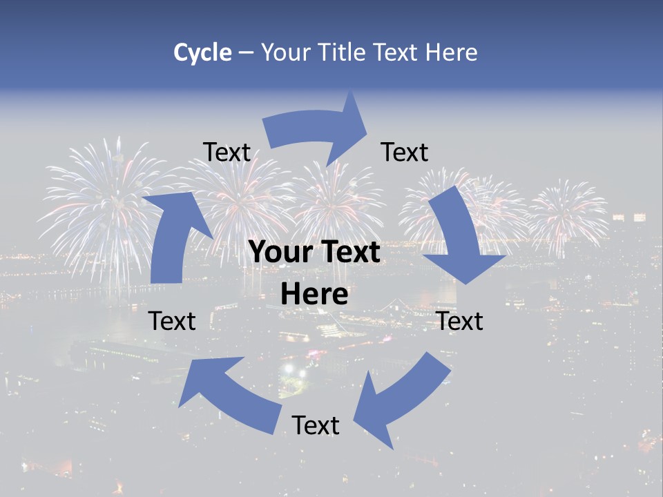 Night West Side Fourth Of July PowerPoint Template