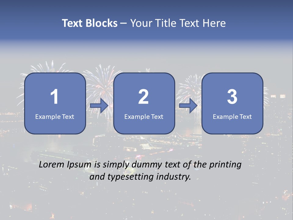 Night West Side Fourth Of July PowerPoint Template