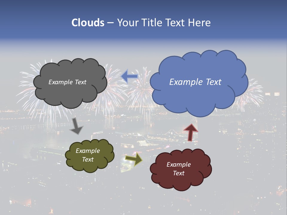 Night West Side Fourth Of July PowerPoint Template