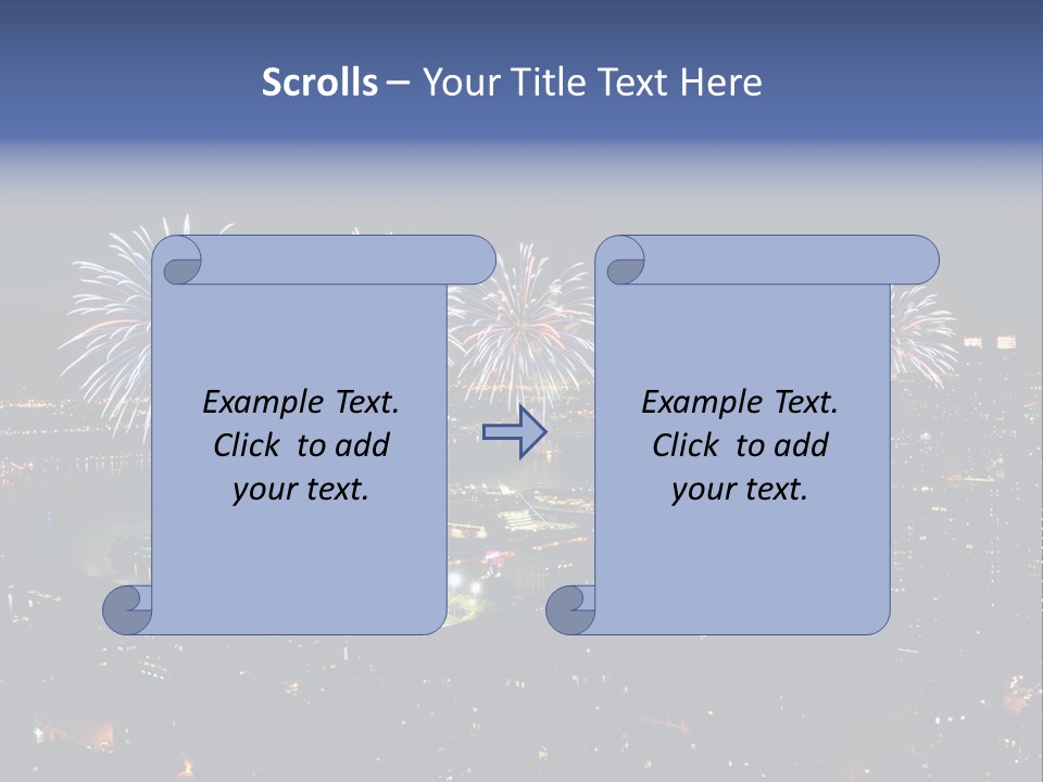 Night West Side Fourth Of July PowerPoint Template