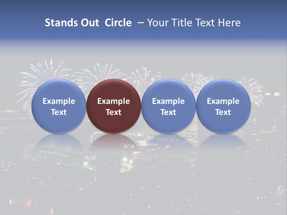 Night West Side Fourth Of July PowerPoint Template