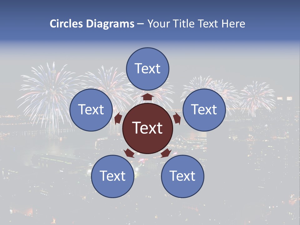 Night West Side Fourth Of July PowerPoint Template