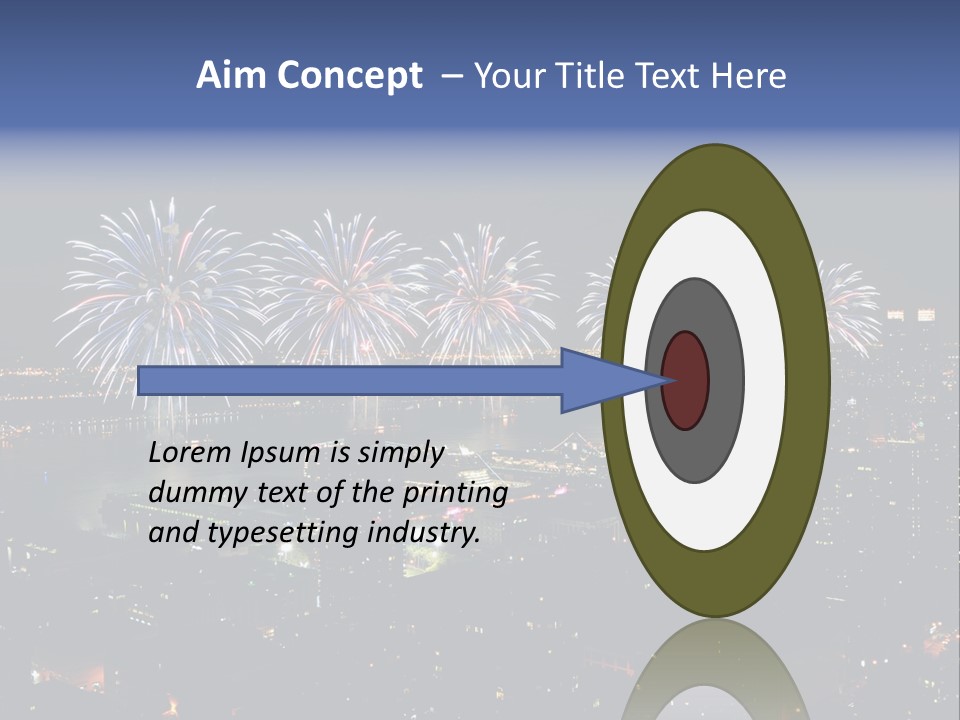 Night West Side Fourth Of July PowerPoint Template