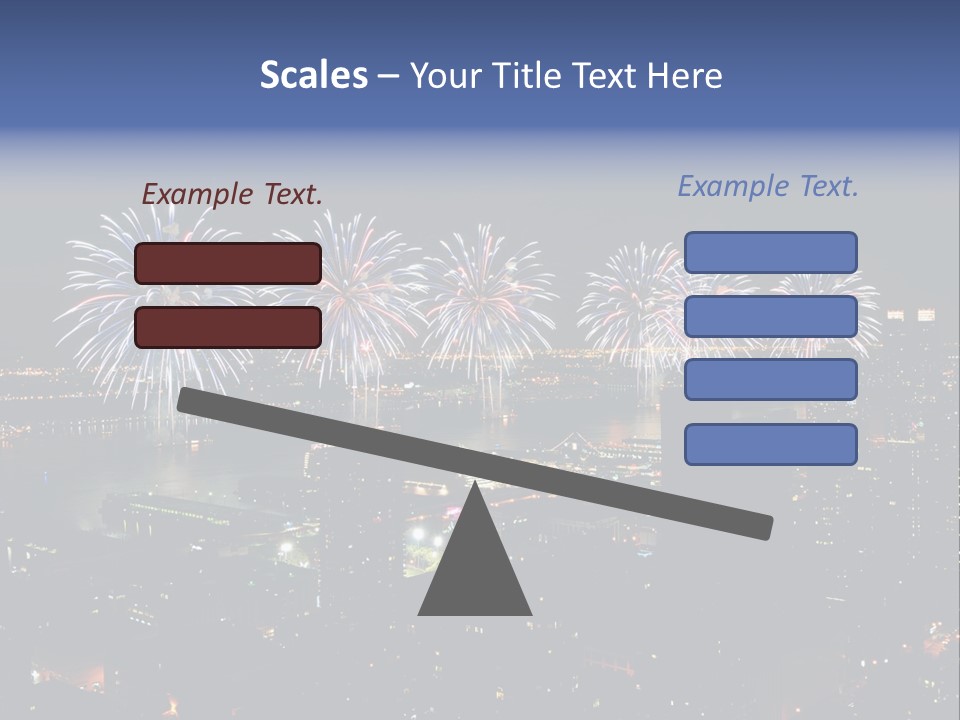 Night West Side Fourth Of July PowerPoint Template