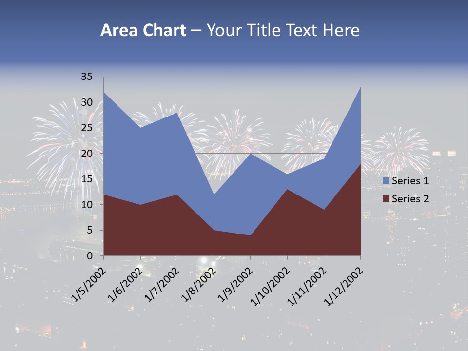Night West Side Fourth Of July PowerPoint Template