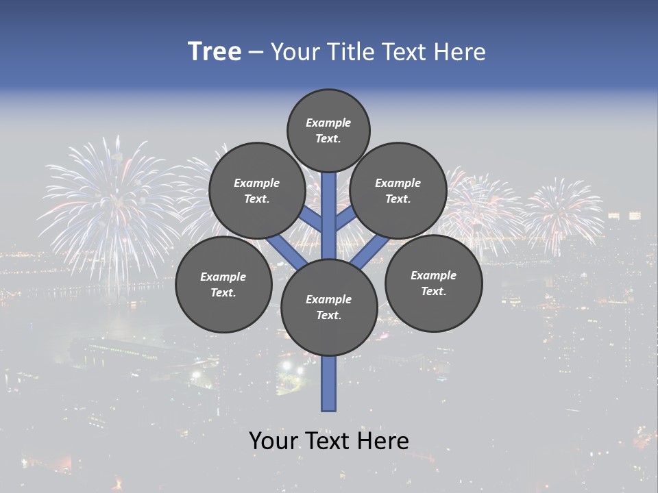 Night West Side Fourth Of July PowerPoint Template