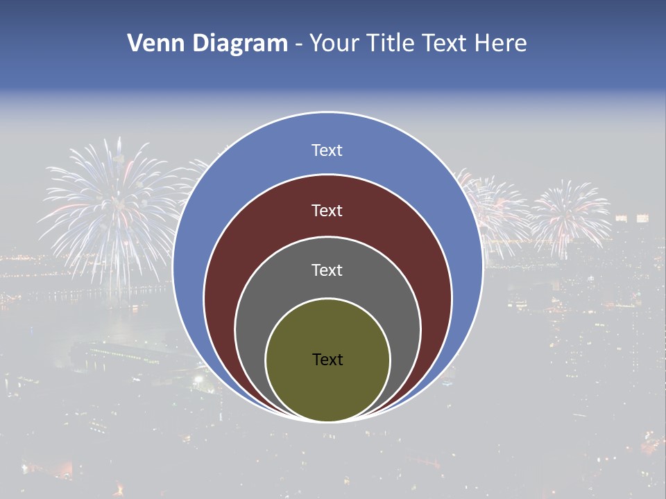 Night West Side Fourth Of July PowerPoint Template