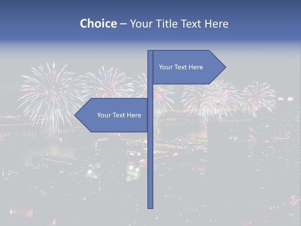 Night West Side Fourth Of July PowerPoint Template
