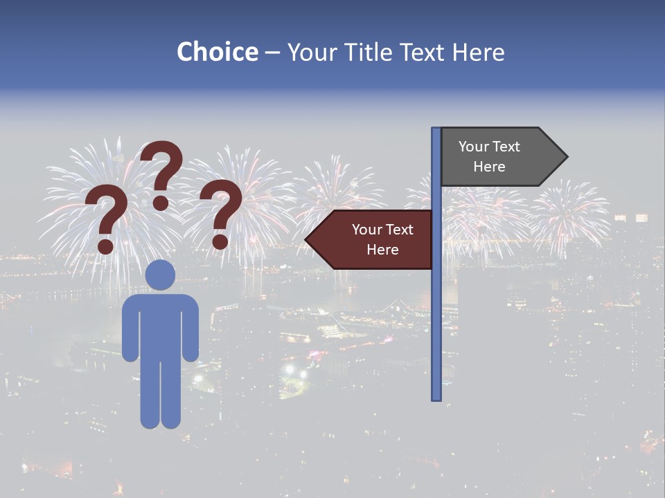 Night West Side Fourth Of July PowerPoint Template