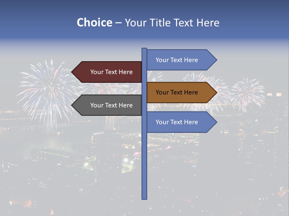 Night West Side Fourth Of July PowerPoint Template