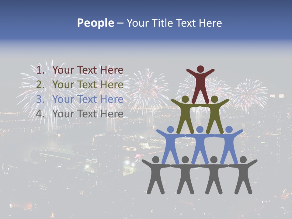 Night West Side Fourth Of July PowerPoint Template