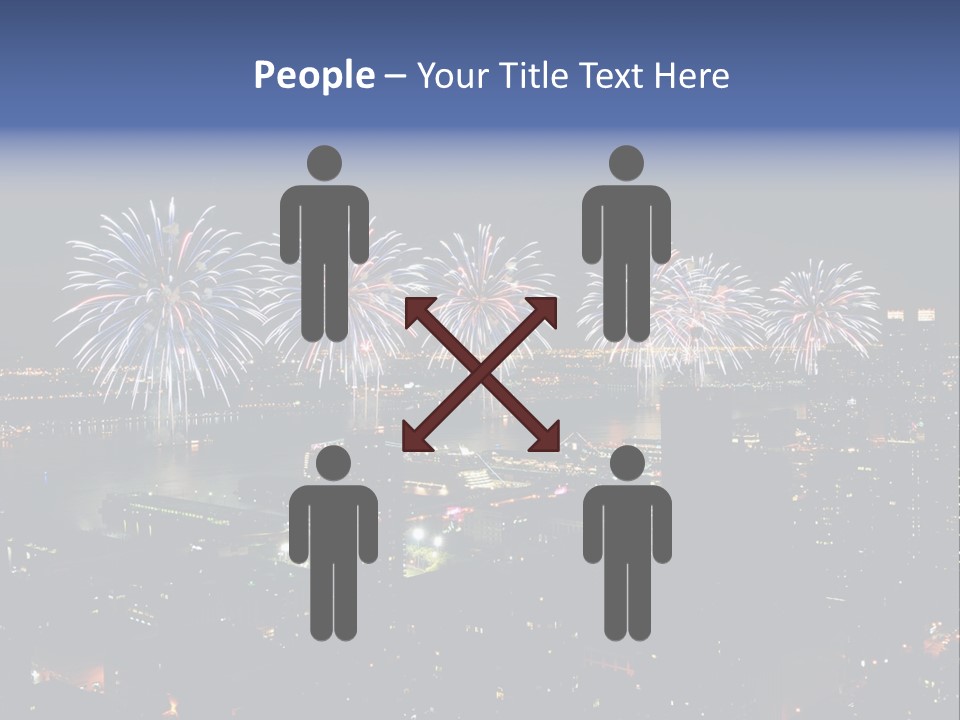 Night West Side Fourth Of July PowerPoint Template