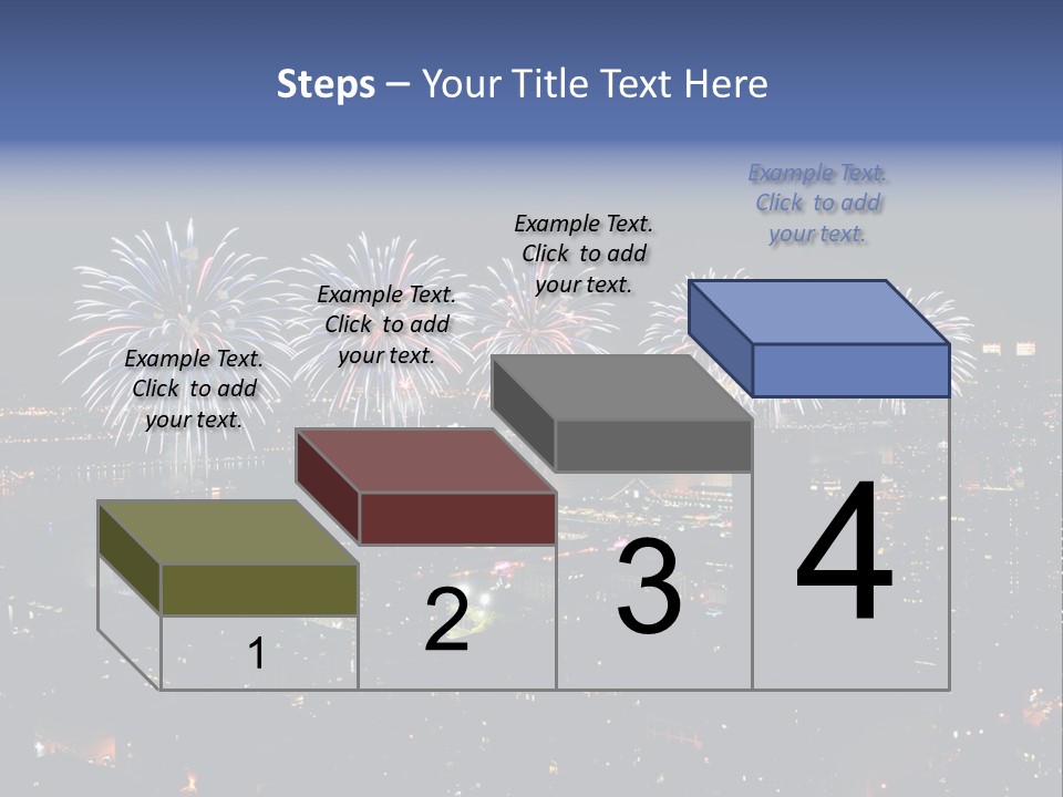 Night West Side Fourth Of July PowerPoint Template