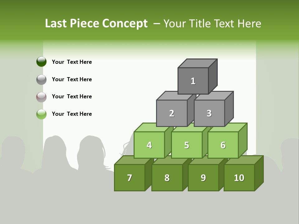 A Group Of People Standing In Front Of A White Screen PowerPoint Template