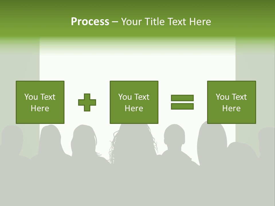 A Group Of People Standing In Front Of A White Screen PowerPoint Template