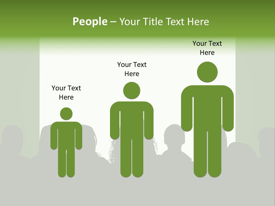 A Group Of People Standing In Front Of A White Screen PowerPoint Template