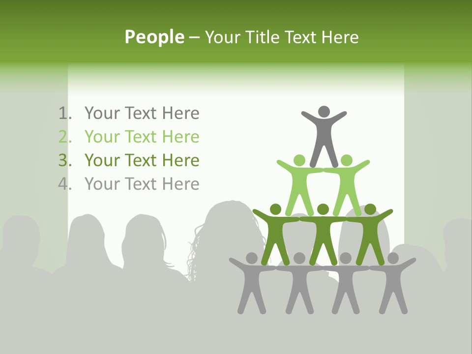 A Group Of People Standing In Front Of A White Screen PowerPoint Template