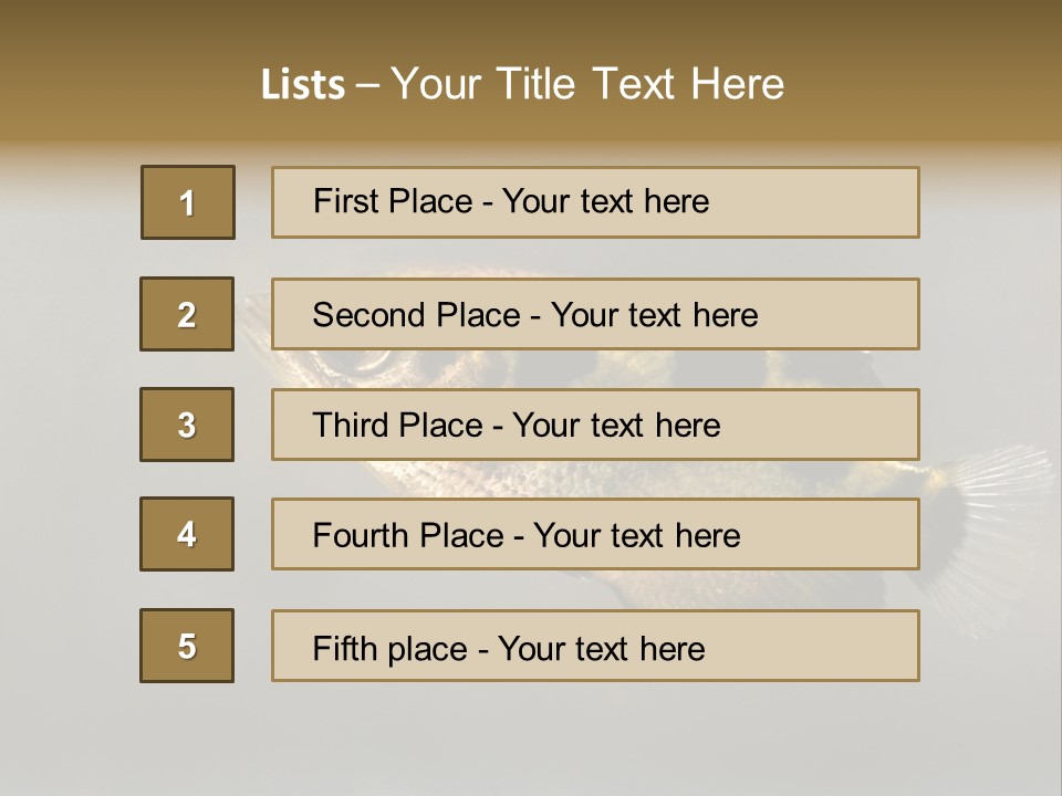 A Black And Yellow Fish Is In The Water PowerPoint Template