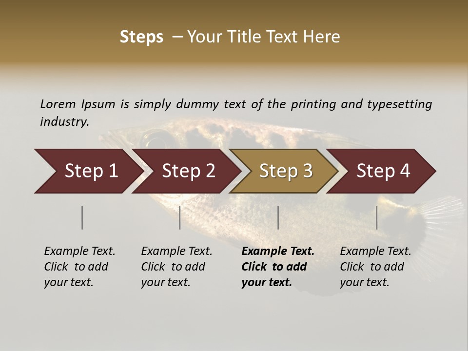 A Black And Yellow Fish Is In The Water PowerPoint Template