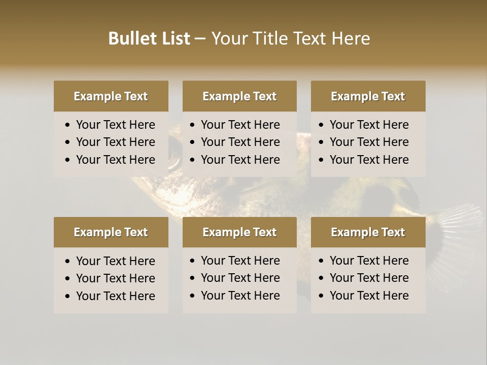 A Black And Yellow Fish Is In The Water PowerPoint Template