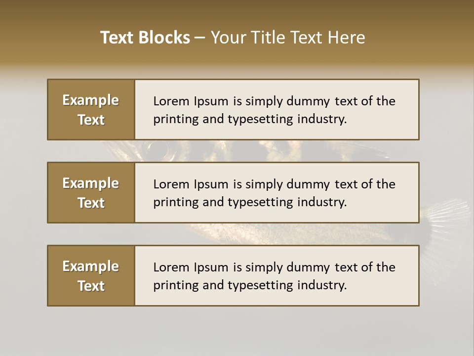 A Black And Yellow Fish Is In The Water PowerPoint Template