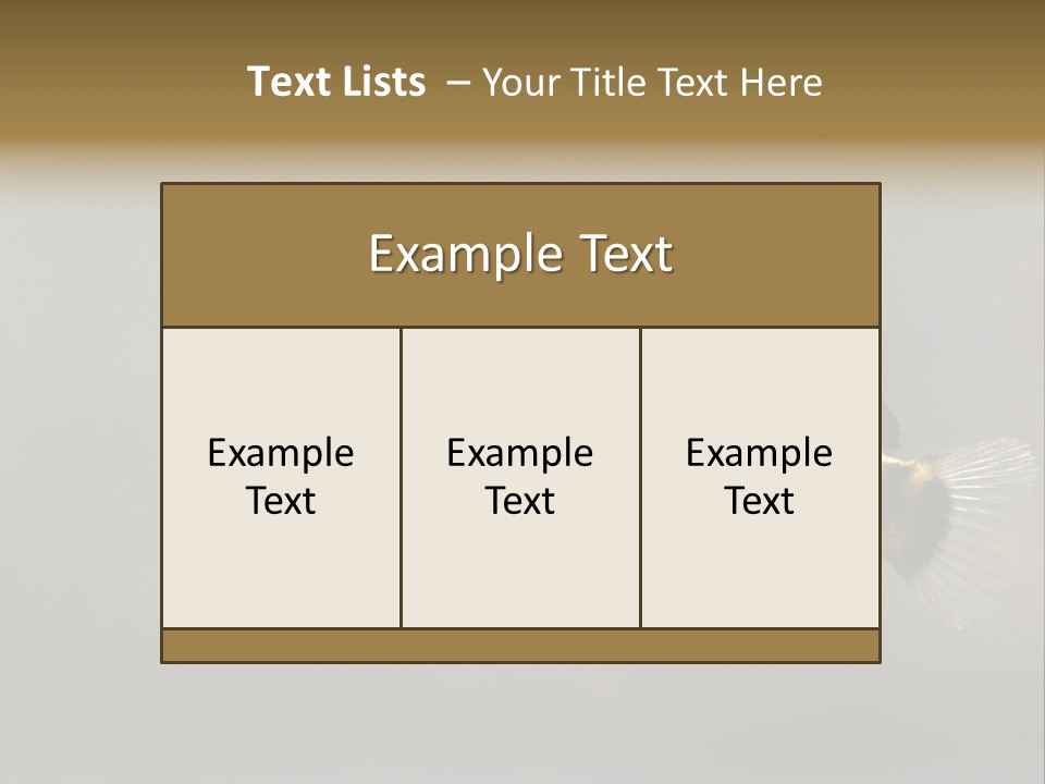 A Black And Yellow Fish Is In The Water PowerPoint Template
