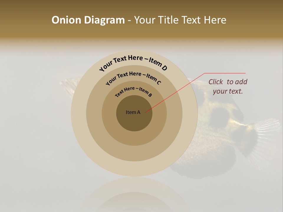 A Black And Yellow Fish Is In The Water PowerPoint Template