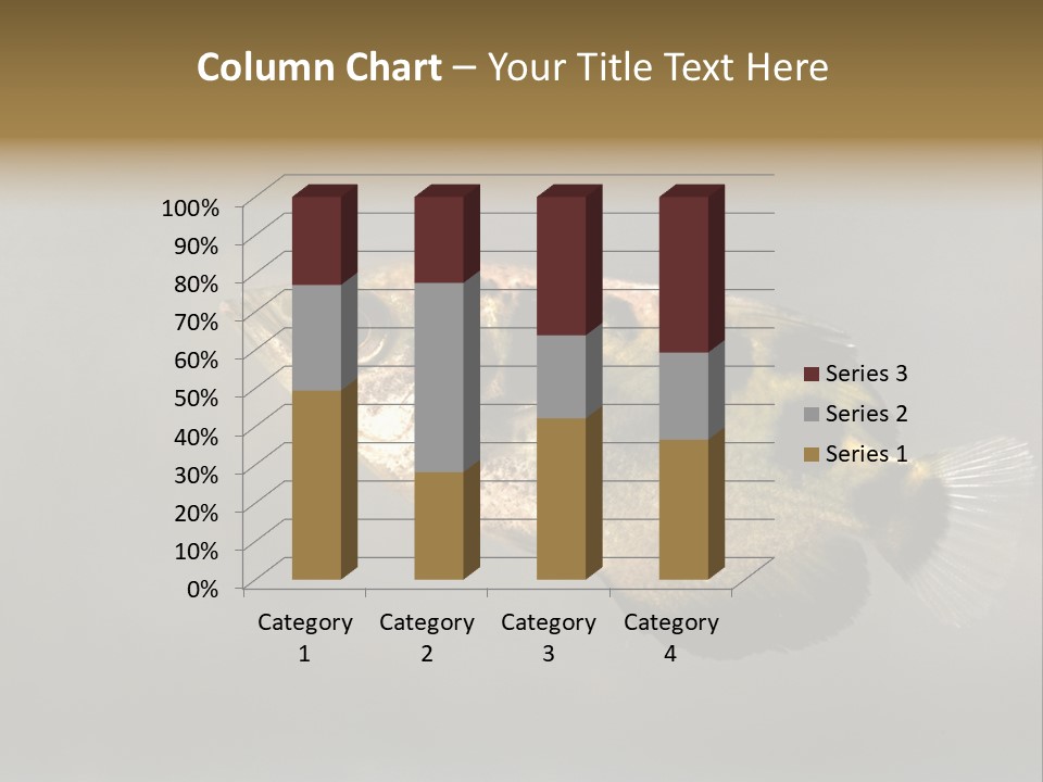 A Black And Yellow Fish Is In The Water PowerPoint Template