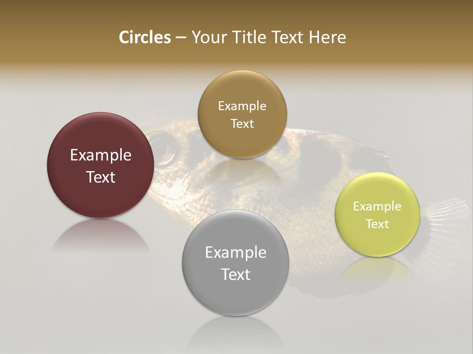 A Black And Yellow Fish Is In The Water PowerPoint Template